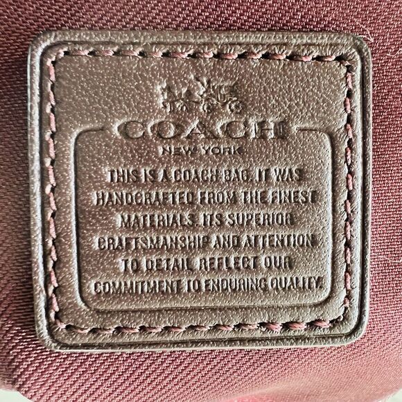 COACH Metallic Cherry Leather Multiple Journal Pop Out Pouch Crossbody Bag - Picture 11 of 15